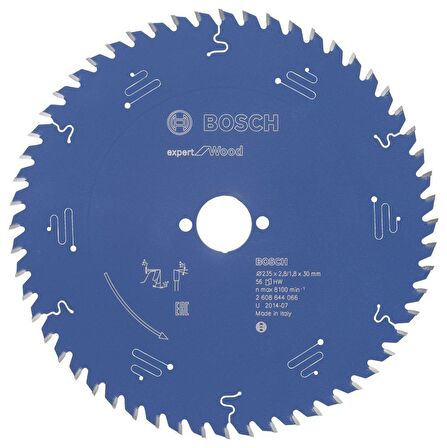 Bosch Ahşap Daire Kesme Bıçağı 235*30 mm 56 Diş Expert 2608644066